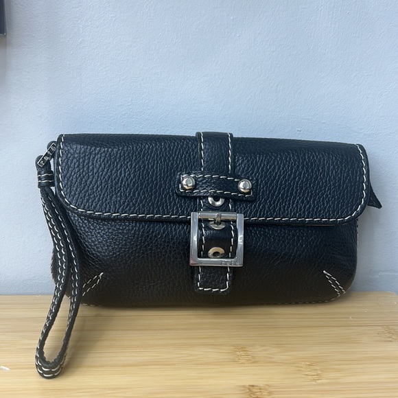 Rafe, black leather wristlet/wallet - Picture 1 of 3